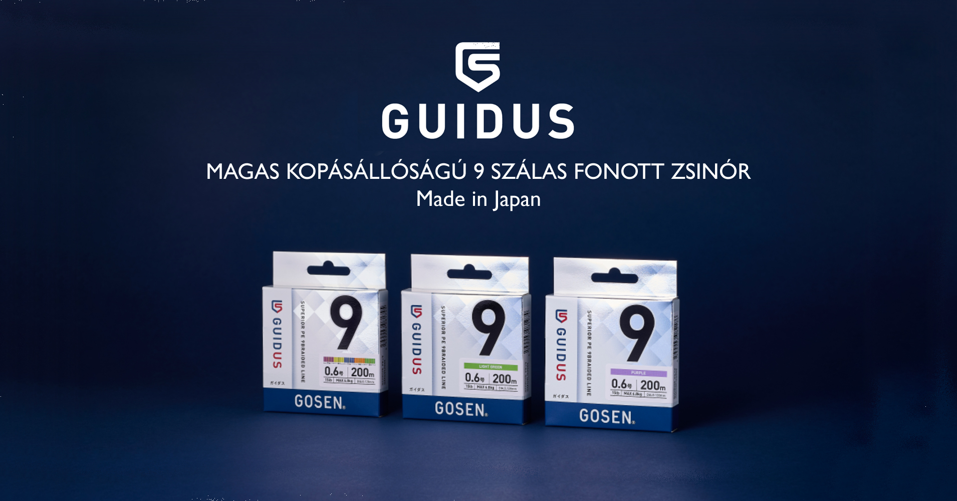 gosen, varivas, ygk, jbraid, kairiki, fonott zsoinór, eging, ajing, roots