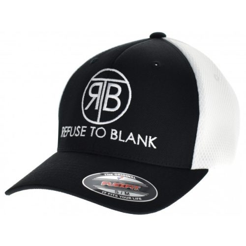 RTB Flexfit Ultrafibre Airmesh Baseball Cap - Black and White - S/M