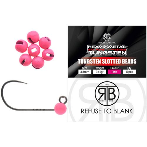 RTB Tungsten Slotted Beads - Pink - 0,2gr - 10db