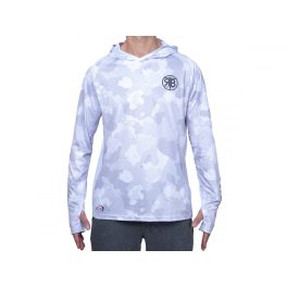 RTB UV Long Sleeve Hoodie UPF 50+ - S - Light Camo Grey