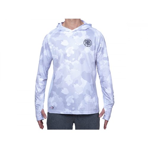 RTB UV Long Sleeve Hoodie UPF 50+ - L - Light Camo Grey