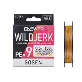   Gosen Answer Wildjerk PE X9 - PE 0.6 - 150m - 0.128mm - Yellow