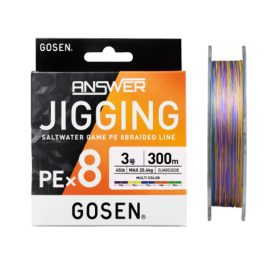   Gosen Answer Jigging PE X8 - PE 1.0 - 200m - 0.165mm - Multi Color