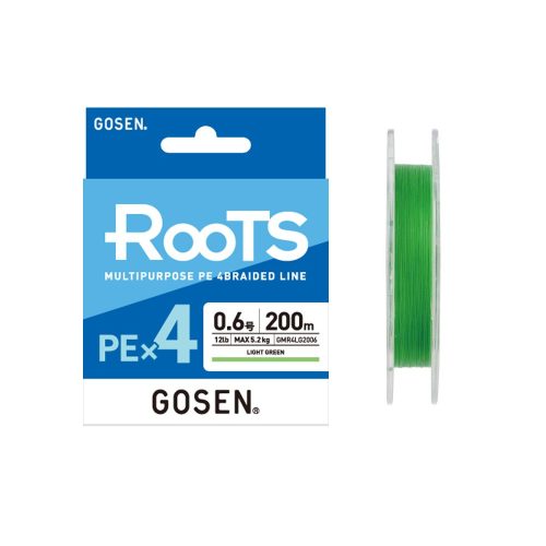 Gosen Roots PE X4 - PE 0.6 - 200m - 0.128mm - Light Green