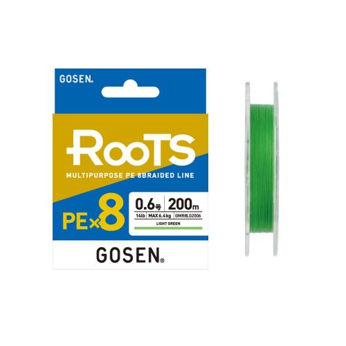 Gosen Roots PE X8 - PE 0.8 - 200m - 0.148mm - Light Green